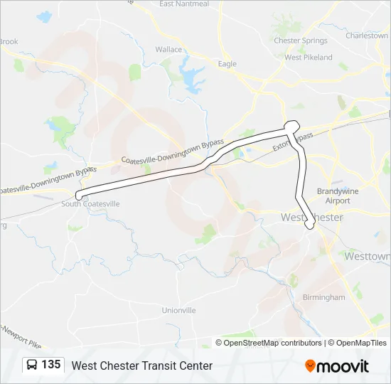 135 Bus Line Map
