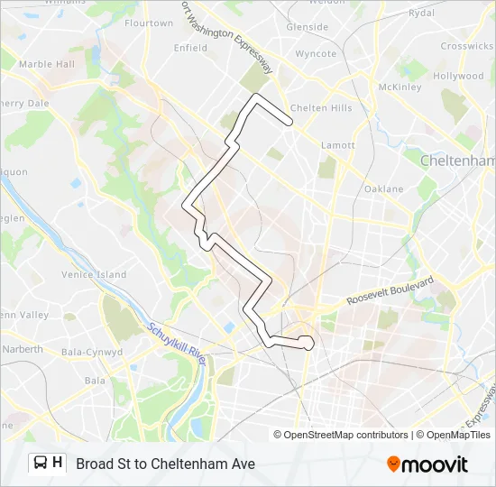 H Bus Line Map