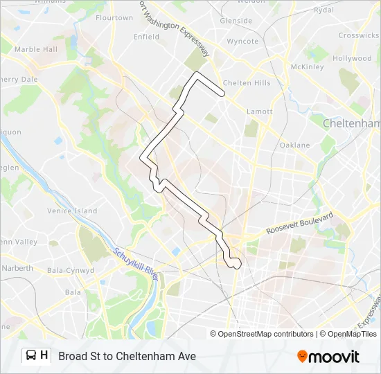 H Bus Line Map