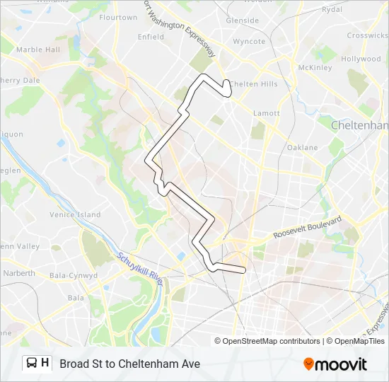 H Bus Line Map