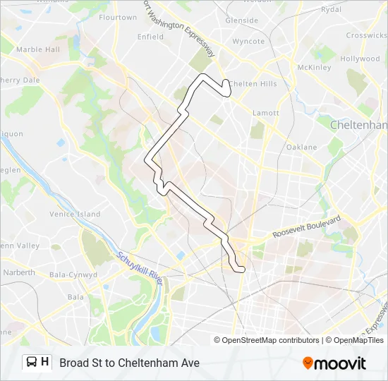 H Bus Line Map