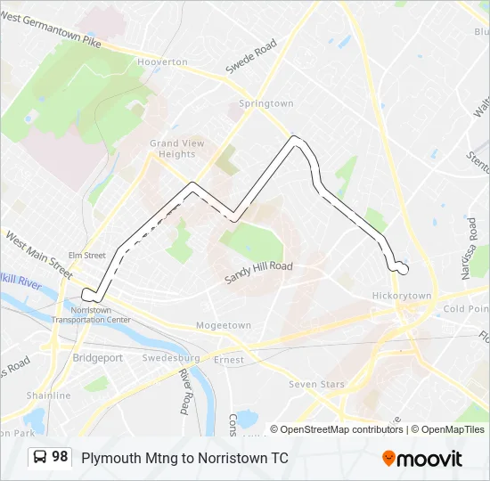 98 Bus Line Map