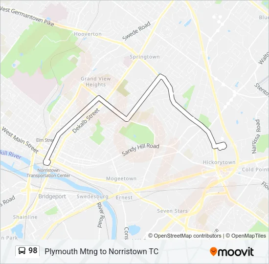 98 Bus Line Map