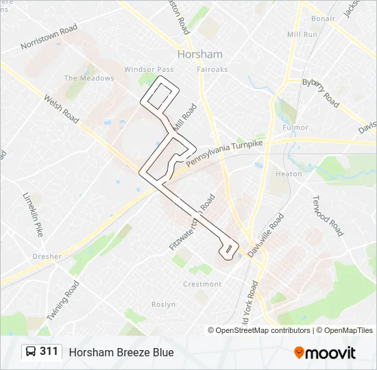311 Bus Line Map