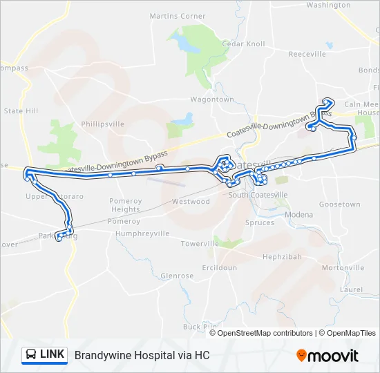 LINK Bus Line Map