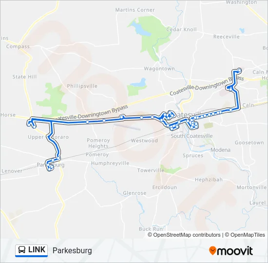LINK Bus Line Map