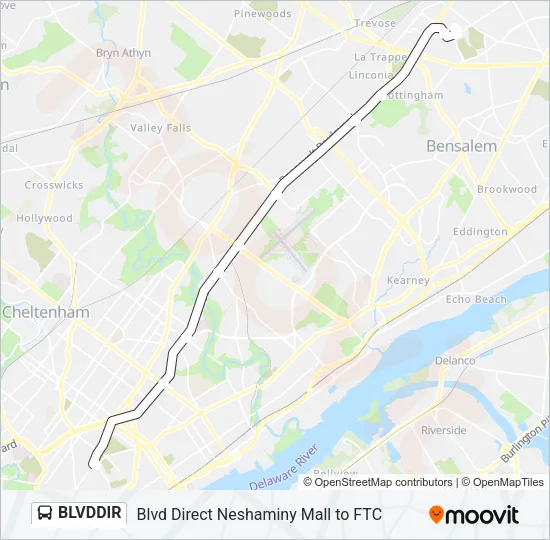 BLVDDIR Bus Line Map