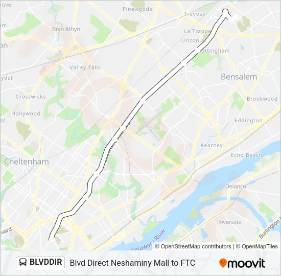 BLVDDIR Bus Line Map