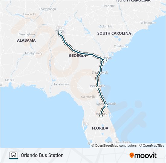 GREYHOUND US0634 Bus Line Map