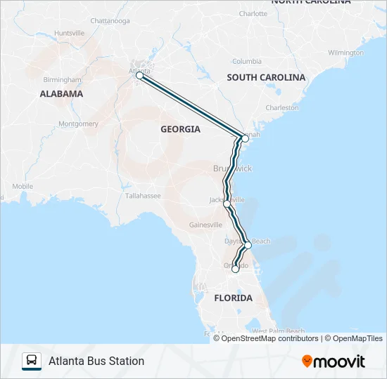 GREYHOUND US0634 Bus Line Map