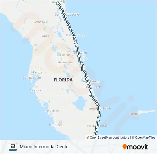 GREYHOUND US0710S Bus Line Map