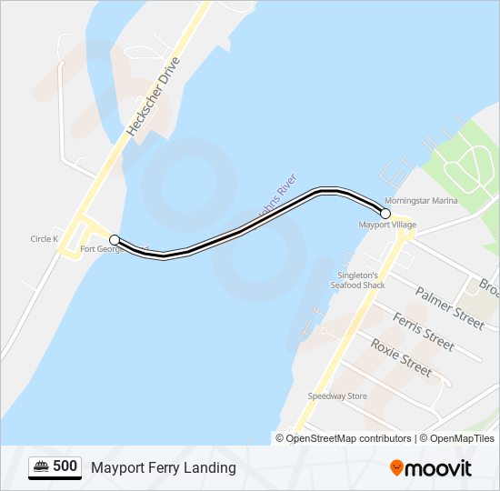 500 Ferry Line Map