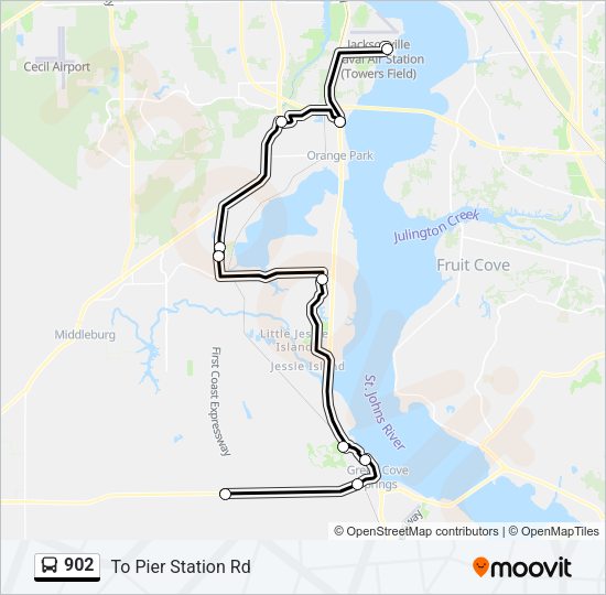 902 Bus Line Map