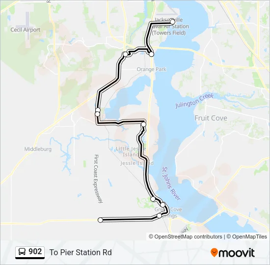 902 Bus Line Map