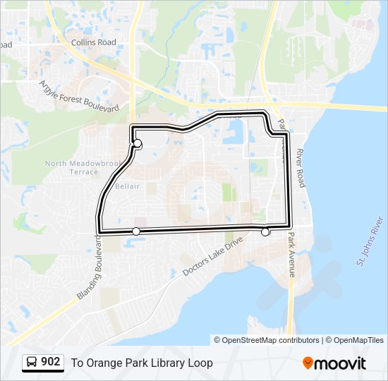 902 Bus Line Map