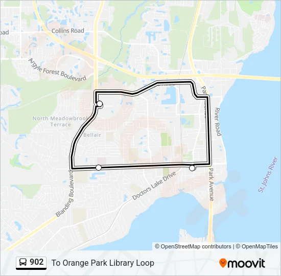 902 Bus Line Map