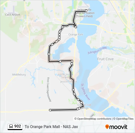 902 Bus Line Map