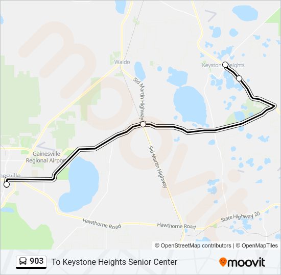 903 Bus Line Map