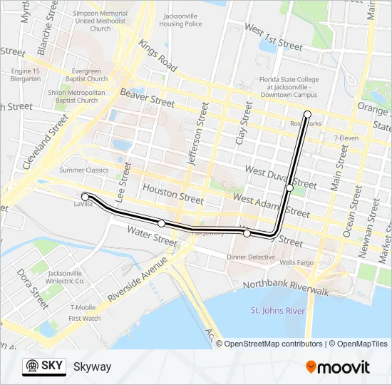 SKY Metro Line Map