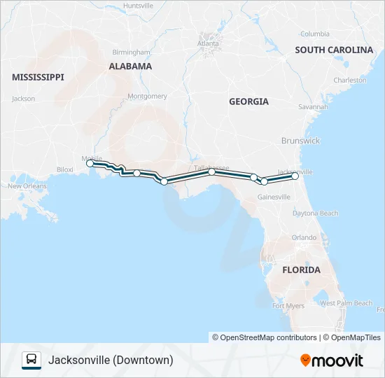 GREYHOUND US0760S Bus Line Map