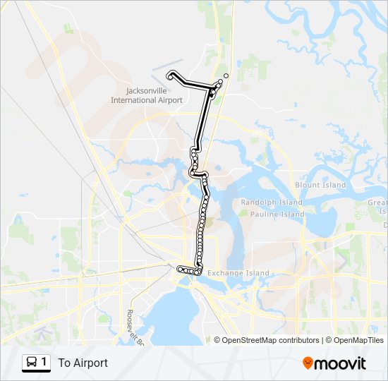 1 Bus Line Map