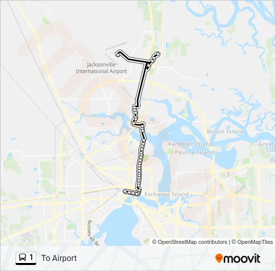 1 Bus Line Map