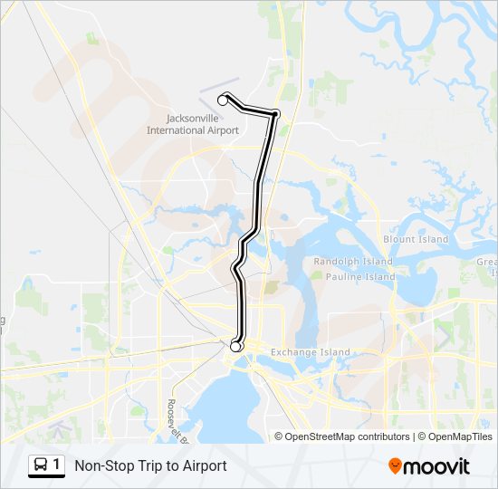 1 Bus Line Map