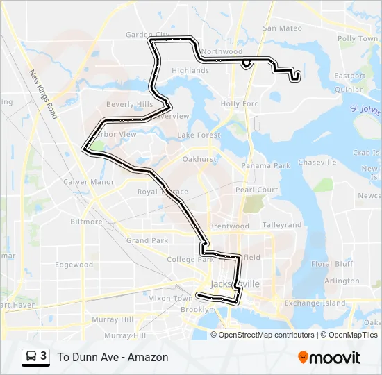 3 Bus Line Map