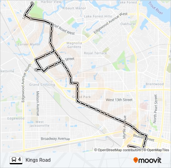 4 Bus Line Map
