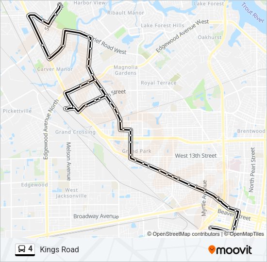 4 Bus Line Map