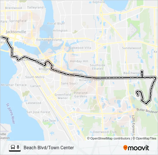 8 Bus Line Map