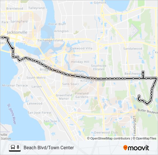 8 Bus Line Map