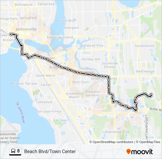 8 Bus Line Map