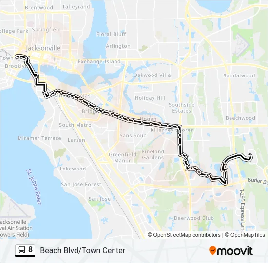 8 Bus Line Map