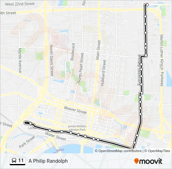 11 Bus Line Map