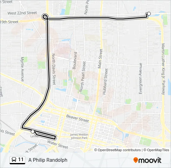 11 Bus Line Map