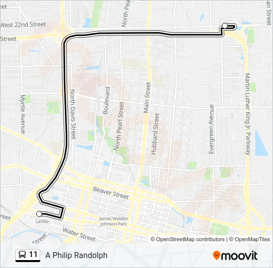 11 Bus Line Map