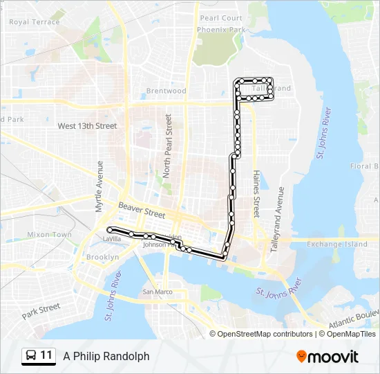 11 Bus Line Map