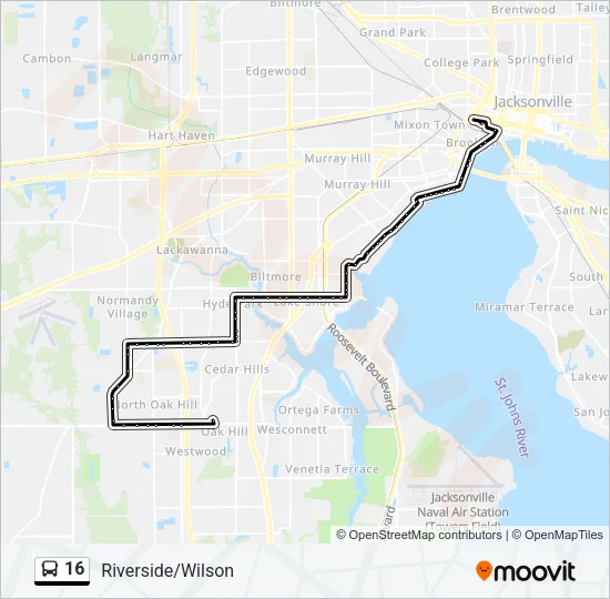 16 Bus Line Map