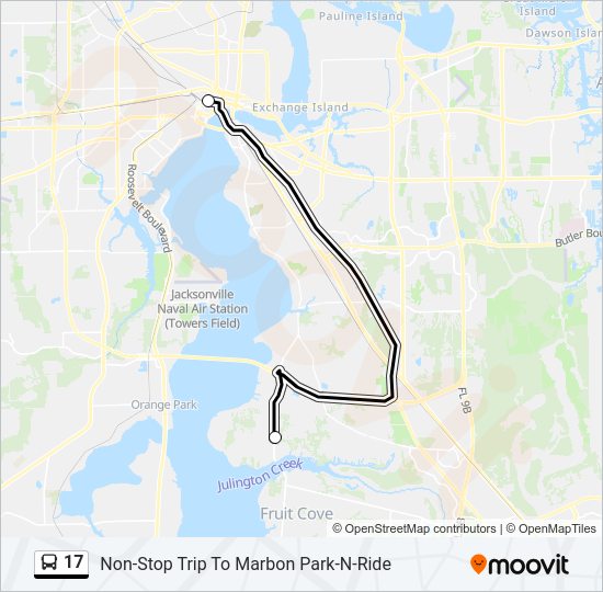 17 Bus Line Map