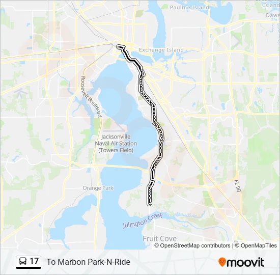 17 Bus Line Map
