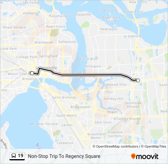 19 Bus Line Map