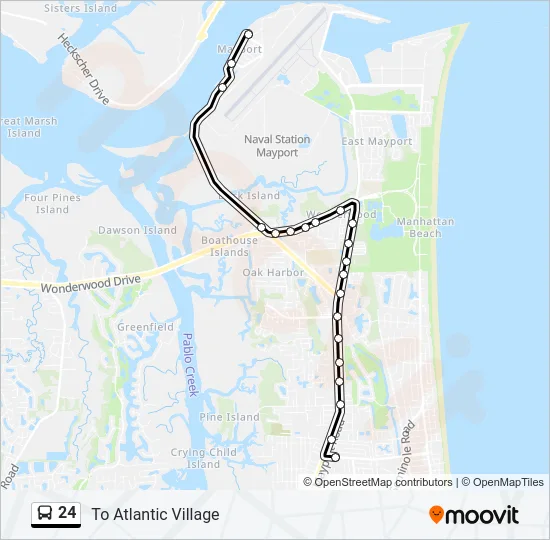 24 Bus Line Map