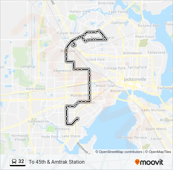 32 Bus Line Map