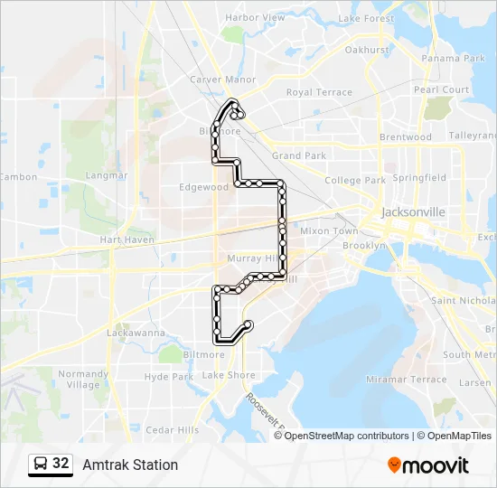 32 Route: Schedules, Stops & Maps - Amtrak Station (Updated)