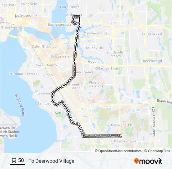 50 Bus Line Map