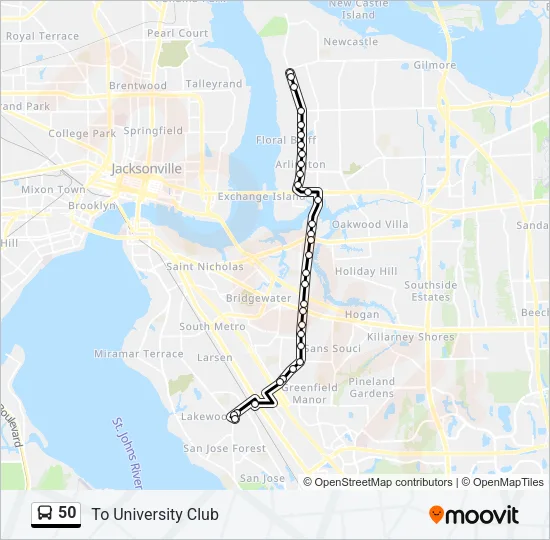 50 Route: Schedules, Stops & Maps - To University Club (Updated)