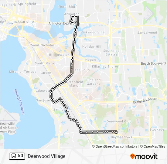 50 Route: Schedules, Stops & Maps - Deerwood Village (Updated)