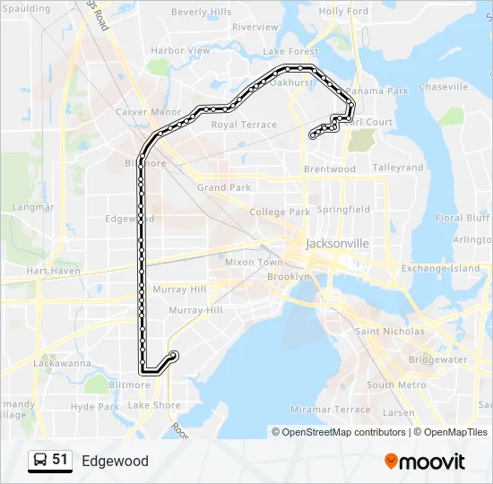 51 Bus Line Map