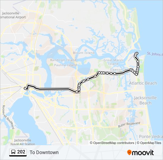 202 bus Line Map